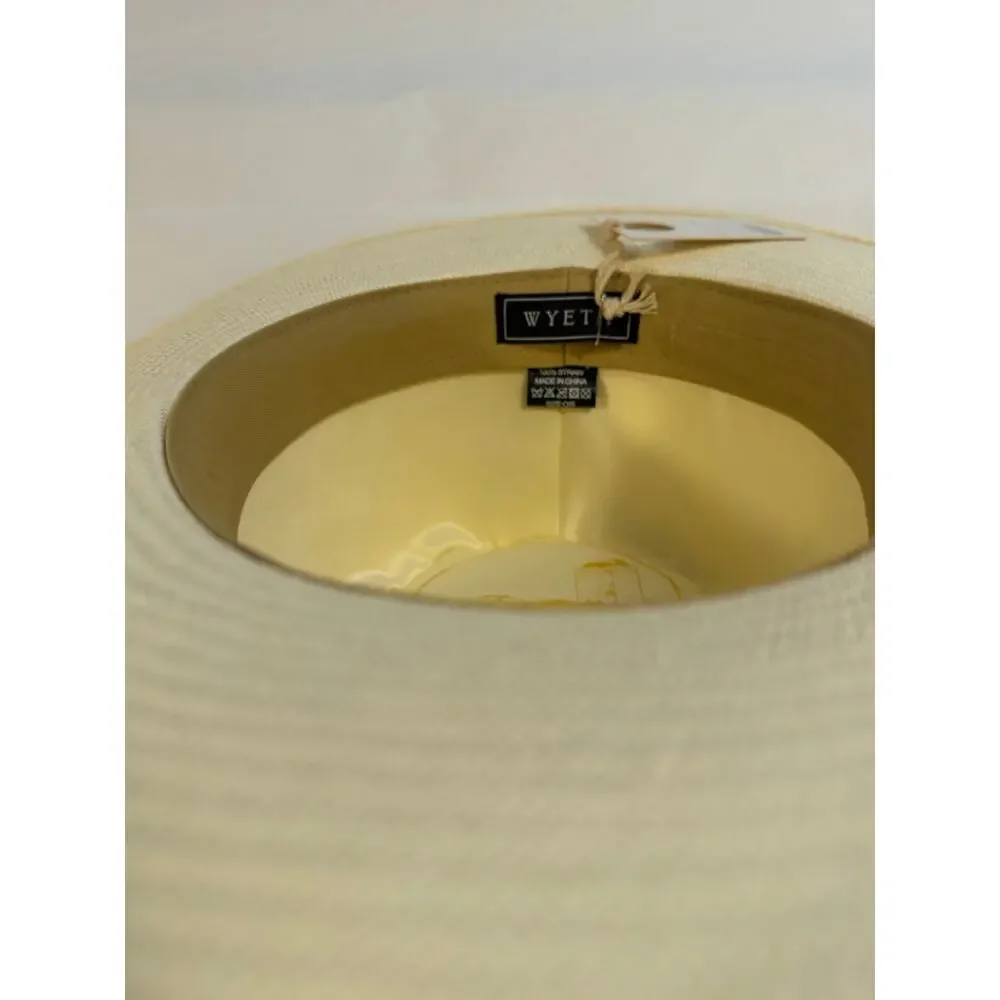 Wyeth Remy Straw Fedora in Cream with Floral / Hawaiian embroidered band